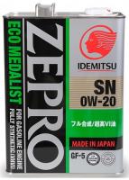 Моторное масло Idemitsu Zepro Eco Medalist 0W-20 4л 